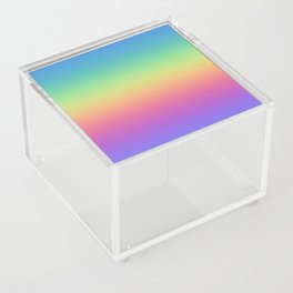 Rainbow Gradient in Soft Vivid Colors Acrylic Box
