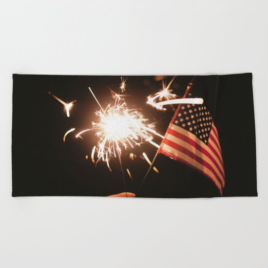 Happy America Beach Towel