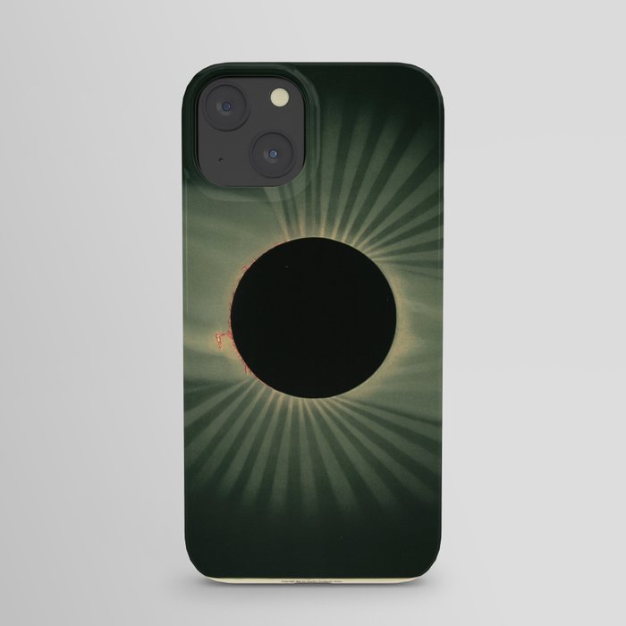 Total solar eclipse by Étienne Léopold Trouvelot (1878) iPhone Case