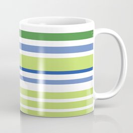 Blue and Green Stripe Mug