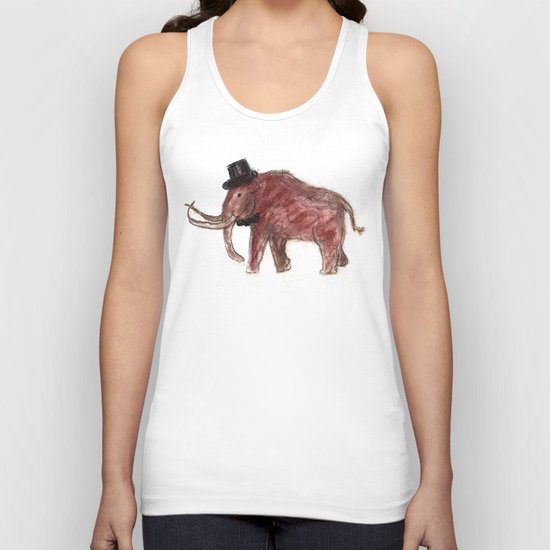 Cave art vintage mamut. Unisex Tank Top