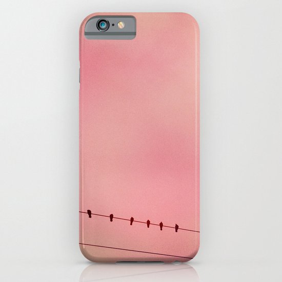 Pink Sky and 6 Birds iPhone & iPod Case