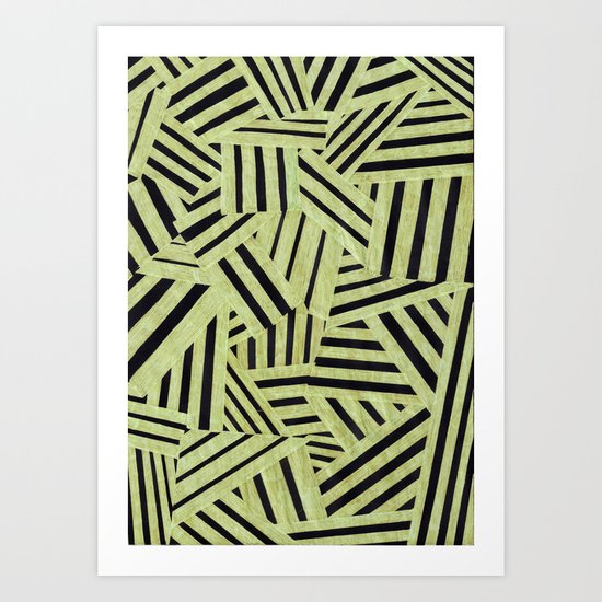 Yellow and black Art Print