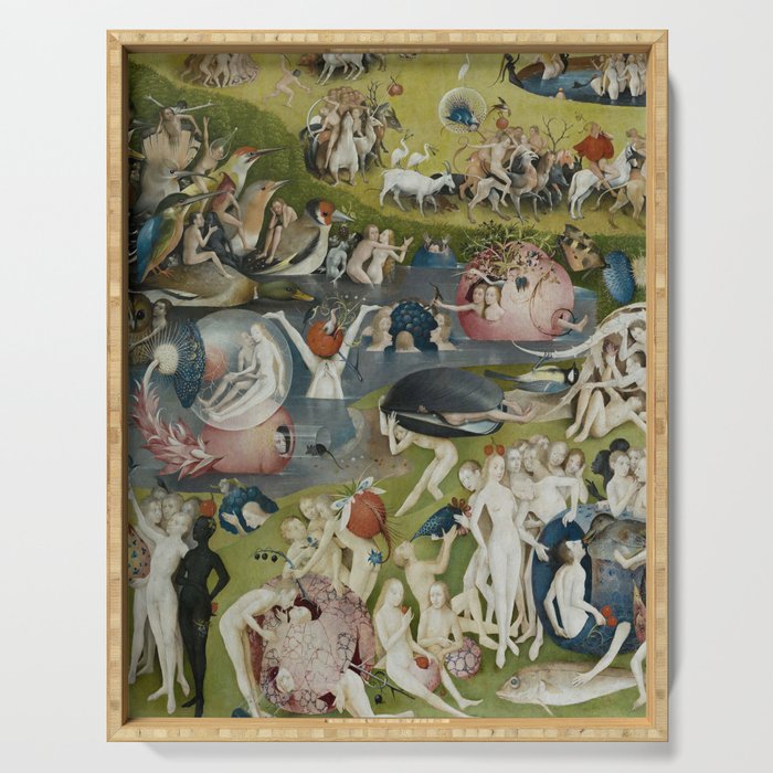 Hieronymus Bosch - The Garden of Earthly Delights - Medieval Oil Painting Serving Tray