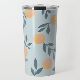 Peaches & Leaves Pattern Travel Mug