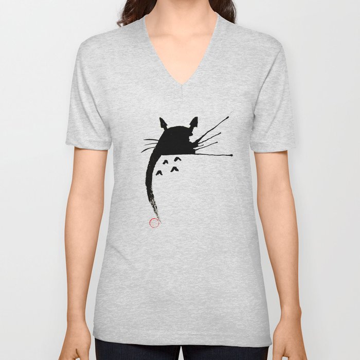 Zen Totoro V Neck T Shirt by Barb Hernández | Society6