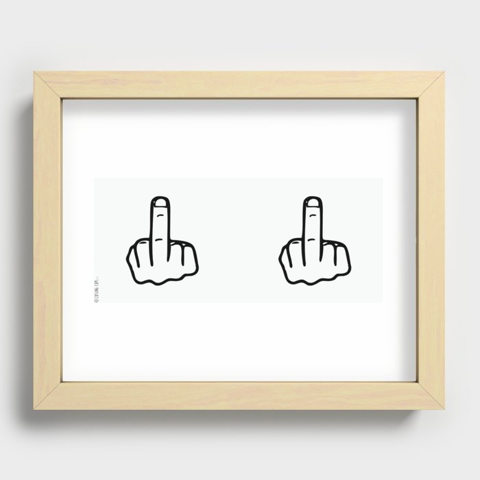Eff You Coffee Mug - The Cussing Cup (White) Recessed Framed Print