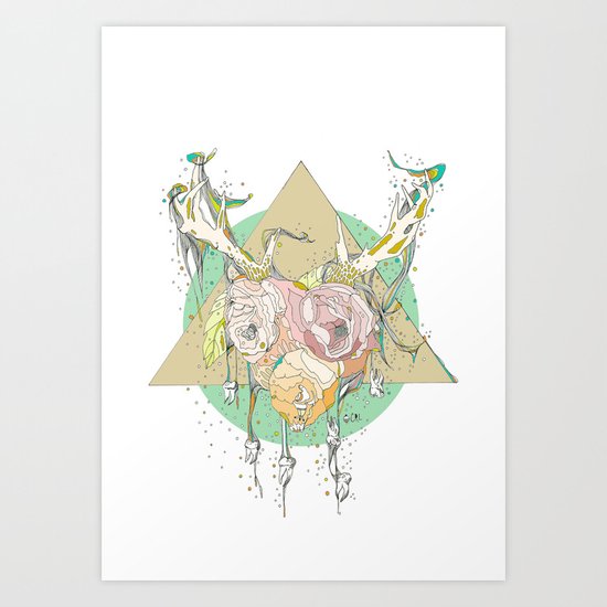 shiny white teeth Art Print