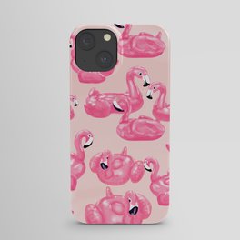 Flamingo Pool Float iPhone Case