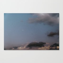 Night Sky Clouds | Nautre and Landscape Photography Canvas Print