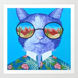 Vacation Puss Art Print