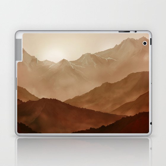 Oragne mountain landscape Laptop & iPad Skin