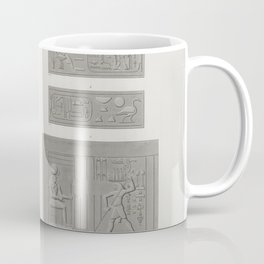 Pl.58 - Carved friezes, Portico of the Great Temple, Edfu, Print from Description de l'Egypte (1809) Coffee Mug
