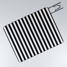 Stripe Black And White Bengal Vertical Line Bold Minimalist Stripes Lines Drawing Picnic Blanket
