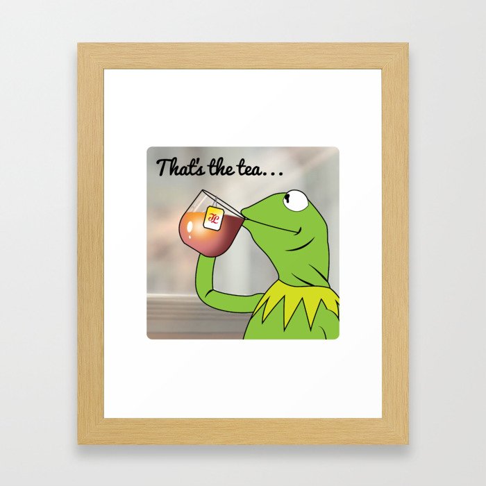 Kermit Tea Meme Framed Art Print