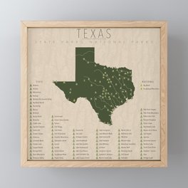 Texas Parks Framed Mini Art Print