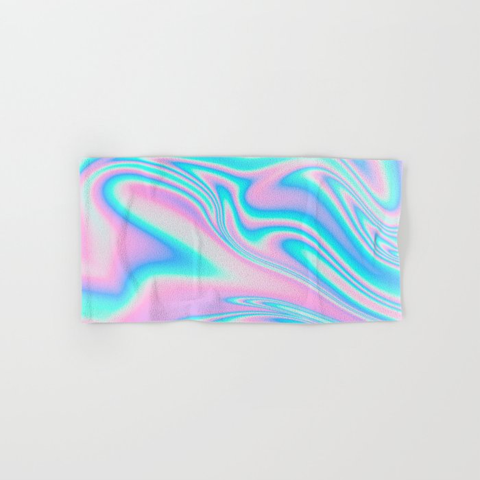 neon holographic Hand & Bath Towel