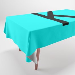 LETTER K (BLACK-CYAN) Tablecloth