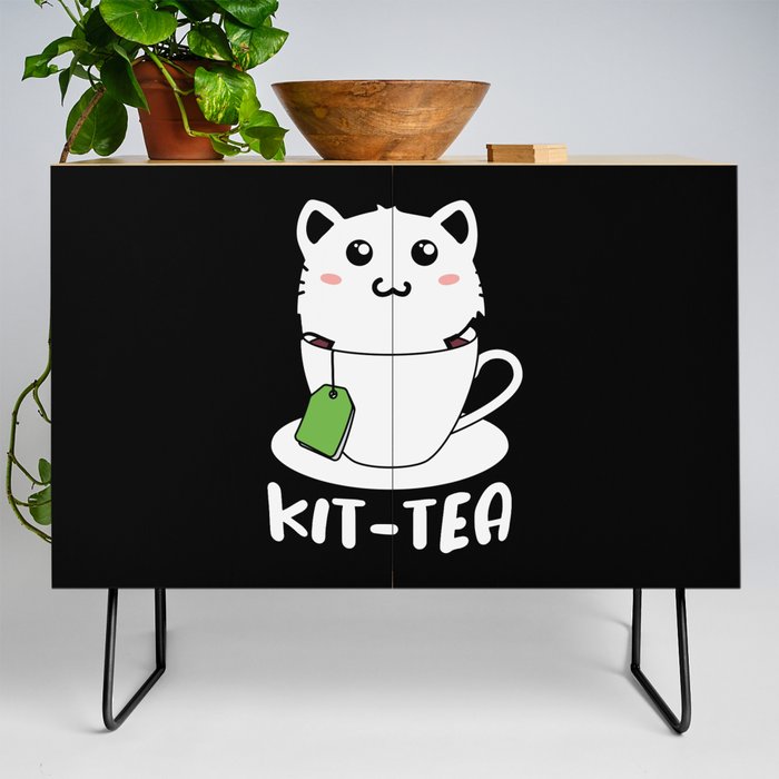 Kit-tea Funny Kitten Cat Lover Credenza
