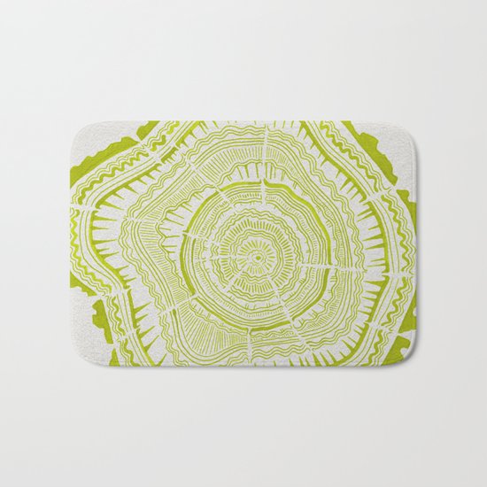 Lime Tree Rings Bath Mat