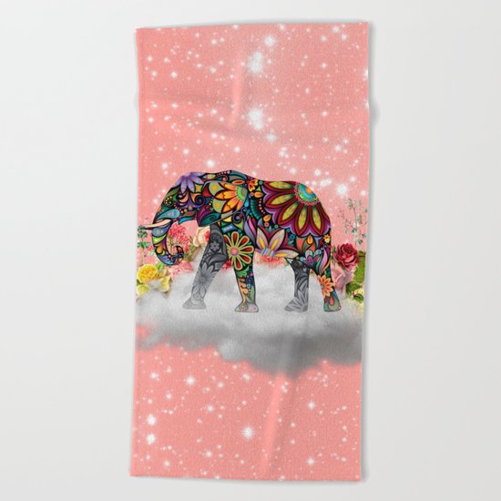 MANDALA ELEPHANT Beach Towel