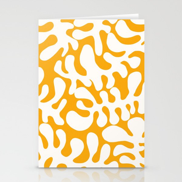 White Matisse cut outs seaweed pattern 18 Stationery Cards