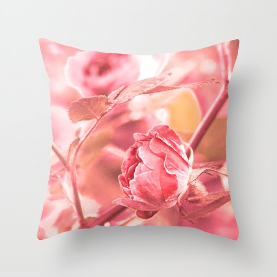 Vintage rose. Throw Pillow