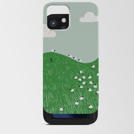 a hill full of sheep iPhone Card Case