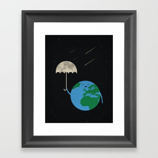 Moonbrella Framed Art Print