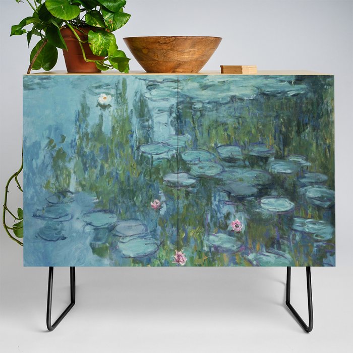Claude Monet - Water Lilies Credenza
