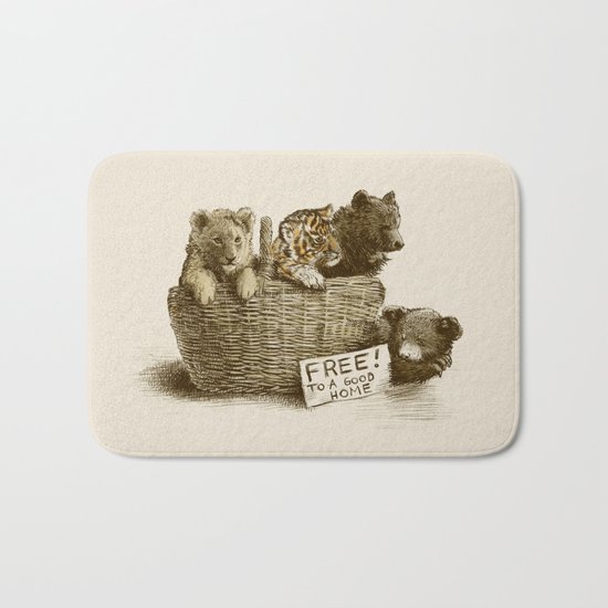 Lions and Tigers and Bears Bath Mat