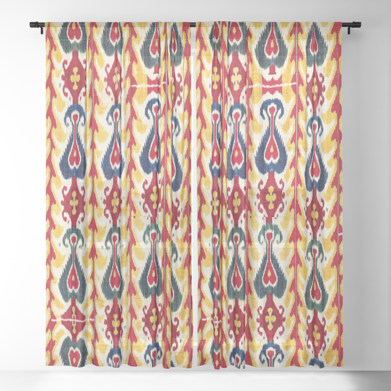 Ikat Silk Southwest Uzbekistan Curtain Print Sheer Curtain By Vickybragomitchell Society6