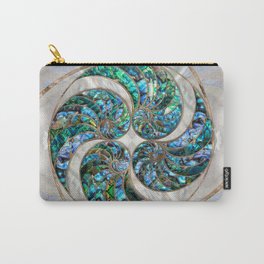 Nautilus Shells - Abalone and Pearl Carry-All Pouch | Spiral, Nautilusshell, Expansion, Spiralprecision, Pearl, Goldenspiral, Fibonacci, Mollusk, Sacredgeometry, Renewal 
