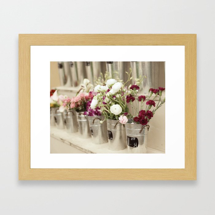 Flower Market Framed Art Print