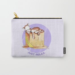 Valo the Cat Carry-All Pouch | Cat, Catsleeping, Kitty, Illustration, Handillustration, Digital, Drawing, Ink Pen, Cuteanimals, Colored Pencil 