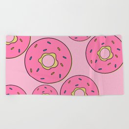 Pink Donut Beach Towel