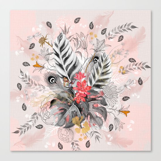 Abstract nature collage Canvas Print