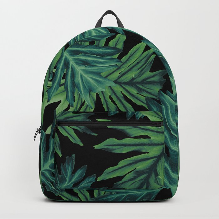 Philo Hope - Tropical Jungle Night Leaves Pattern #1 #tropical #decor #art #society6 Backpack