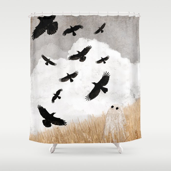 Walter and The Crows Shower Curtain
