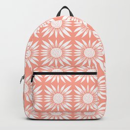 Pink Sunflower Tile Pattern V2 Backpack