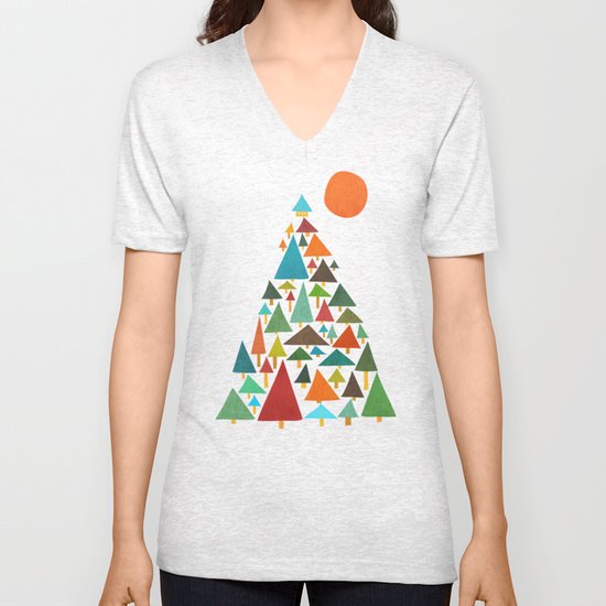 The house at the pine forest Unisex V-Neck