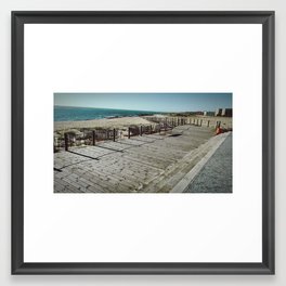 Wooden Beach Path Framed Art Print