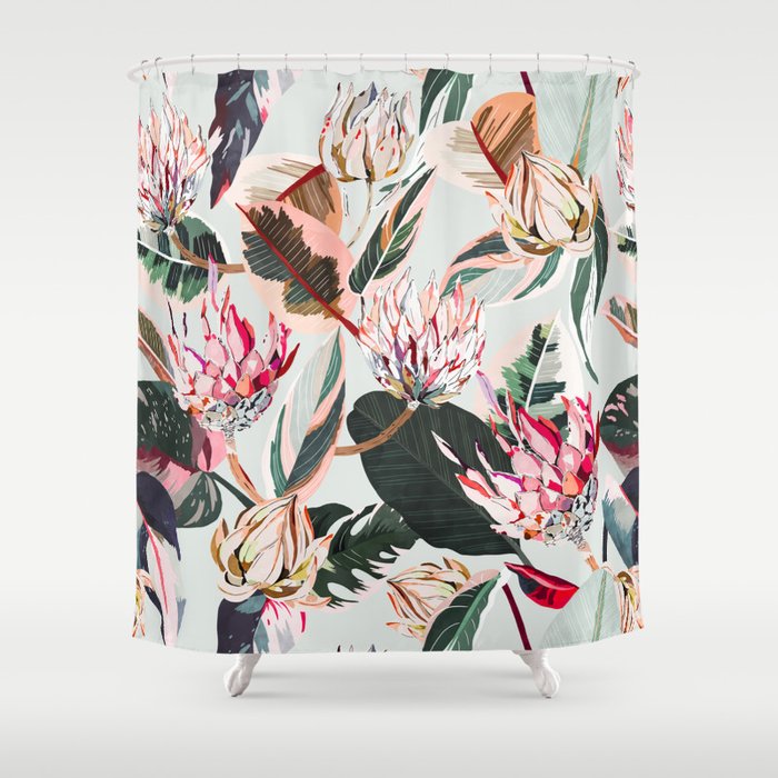 Colorful bohemian bloom 85 Shower Curtain