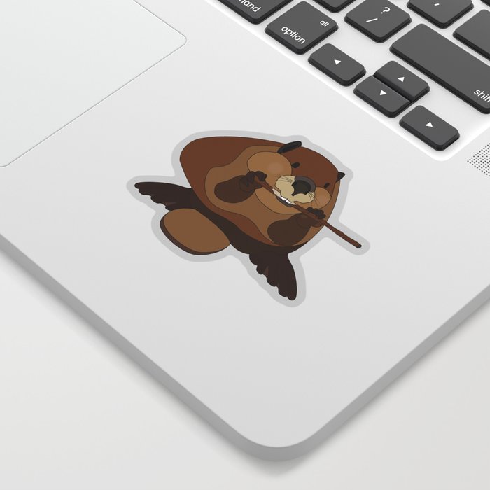 Bucky Beaver Sticker