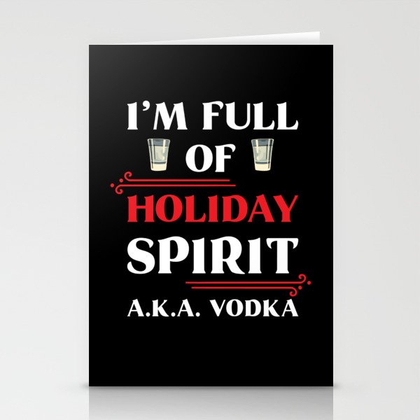 Christmas Vodka Saying Stationery Cards