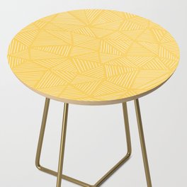 Sunshine Yellow Triangles Drawing Side Table