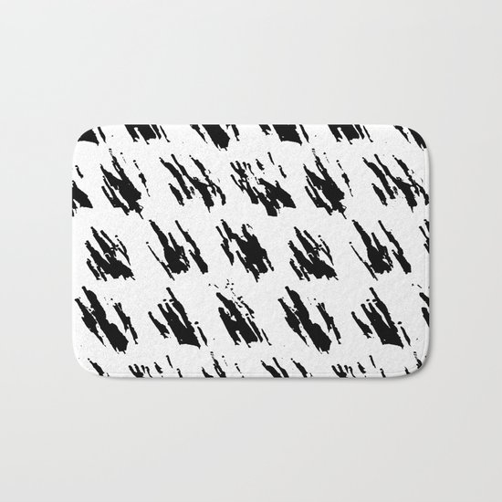 Polka Splotch Black Ink on Paper Bath Mat