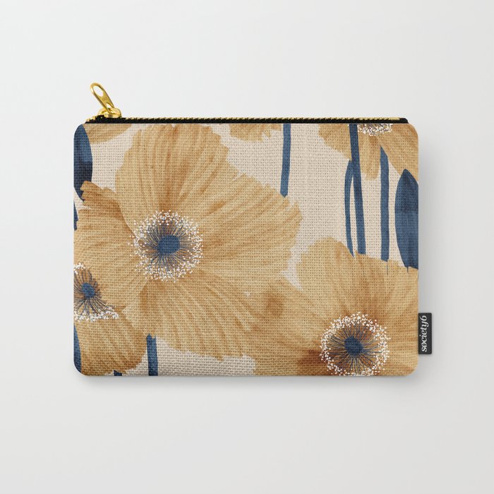 Poppies flowers watercolor Carry-All Pouch