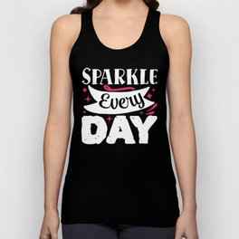Sparkle Every Day Pretty Beauty Makeup Quote Unisex Tank Top