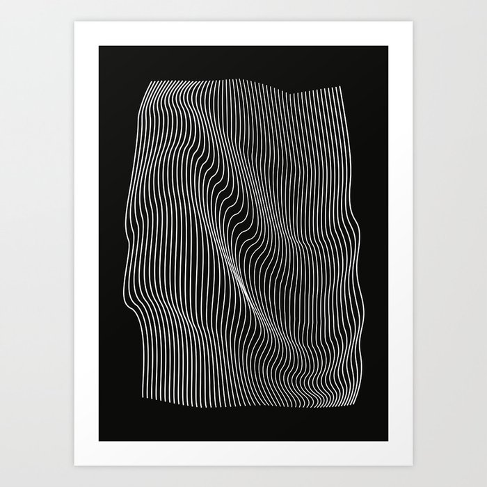 Minimal curves black Kunstdrucke Minimal curves black Kunstdrucke
